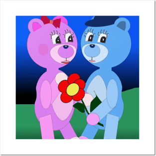 Bears in love Posters and Art